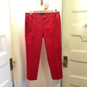 Talbots Red Cropped Pencil Trousers
